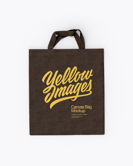 Download Canvas Bag Mockup Top View In Apparel Mockups On Yellow Images Object Mockups