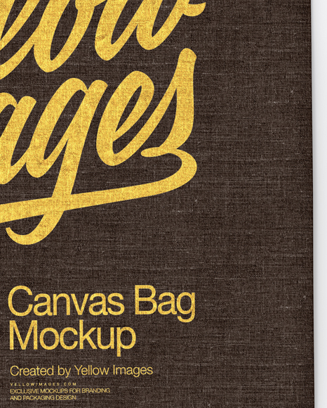 Download Canvas Bag Mockup Top View In Apparel Mockups On Yellow Images Object Mockups PSD Mockup Templates