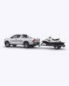 Jet Ski & Toyota Hilux Mockup - Half Side view in Vehicle Mockups on