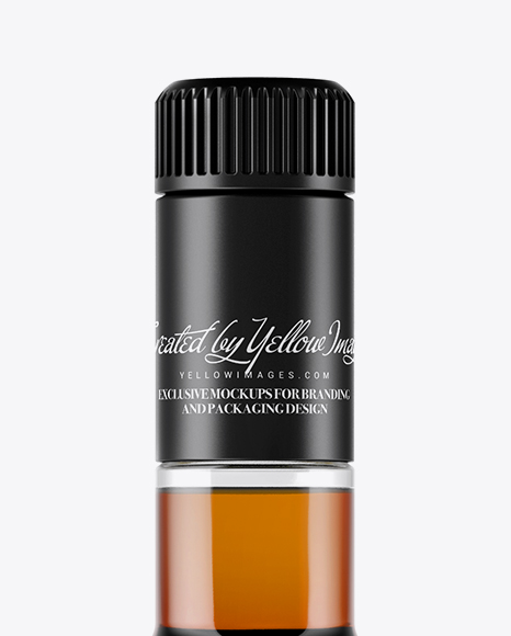 Clear Glass Rum Bottle Mockup PSD #2