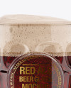 Britannia Glass With Red Ale Mockup - Free Download Images High Quality