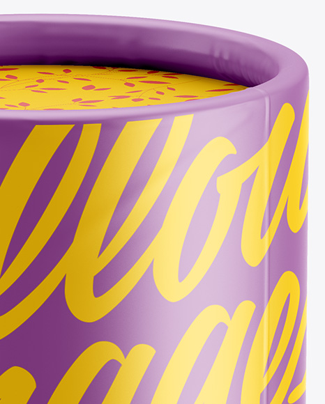 Paper Tube Mockup   Front View (High Angle Shot) PSD #2