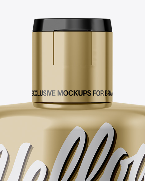 Download Metallic Plastic Bottle In Box Mockups On Yellow Images Object Mockups PSD Mockup Templates