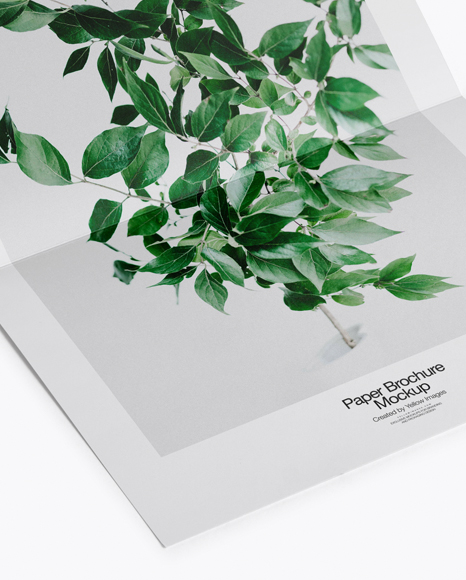 Opened Brochure Mockup   Half Side View PSD #2