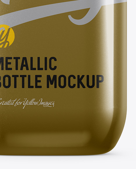 Metallic Plastic Bottle Mockup PSD #1
