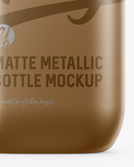 Matte Metallic Plastic Bottle Mockup In Bottle Mockups On Yellow Images Object Mockups