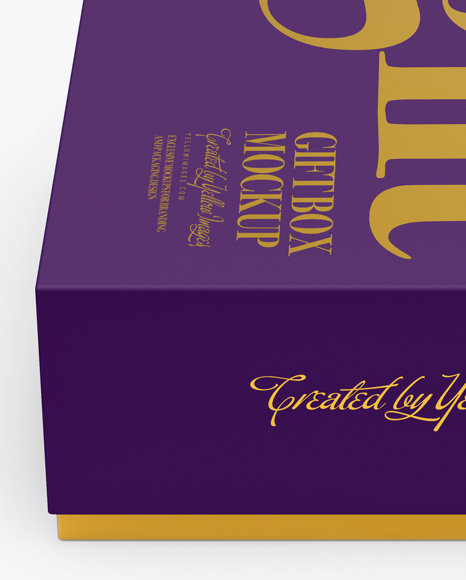 Matte Box with Label Mockup (High Angle Shot) PSD #6