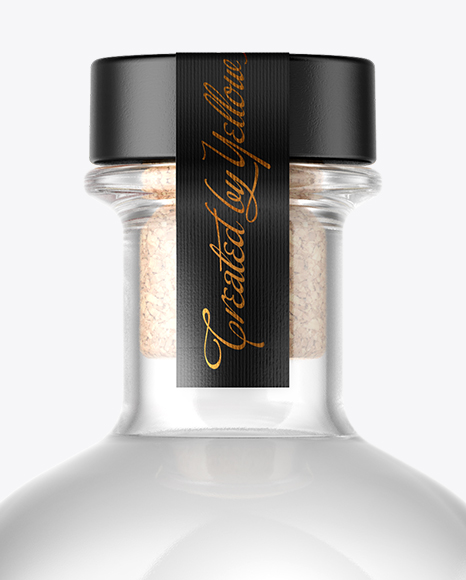 Dry Gin Bottle with Wooden Cap Mockup PSD #7