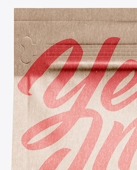 Kraft Coffee Bag Mockup   Front View PSD #2