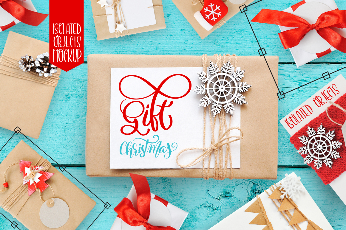 Download Isolated Gift Christmas Mock Ups In Packaging Mockups On Yellow Images Creative Store