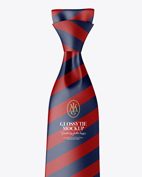 Glossy Tie Mockup   Front View PSD #2