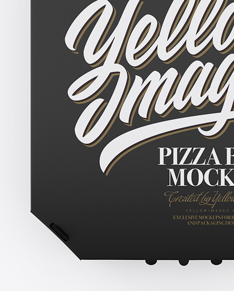 Pizza Box Mockup Top View In Box Mockups On Yellow Images Object Mockups