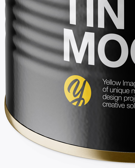 Tin Can With Pull Tab Mockup (High Angle Shot) PSD #1