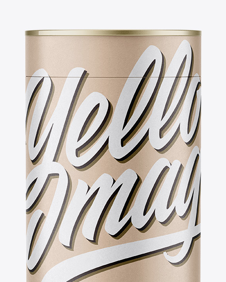 Kraft Tube Mockup   Front View PSD #2