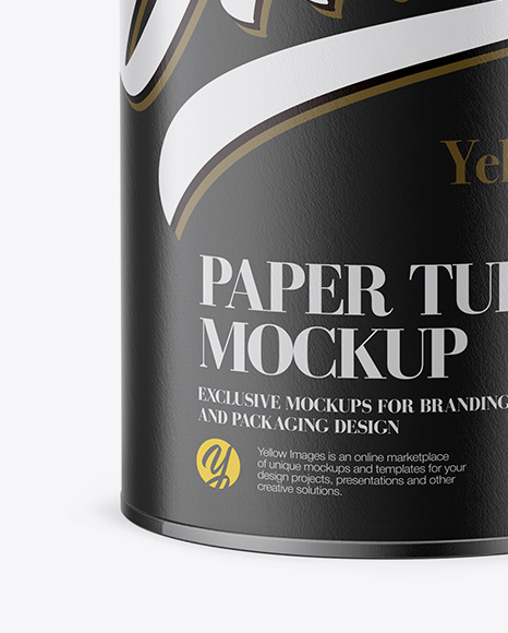Paper Tube Mockup   Front View PSD #1