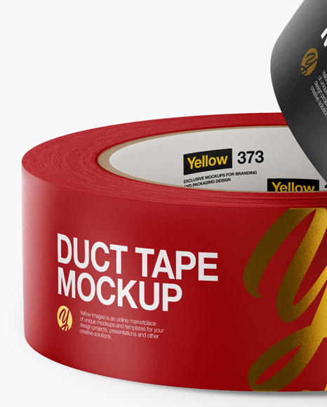 Two Matte Duct Tape Rolls Mockup - Free Download Images High Quality