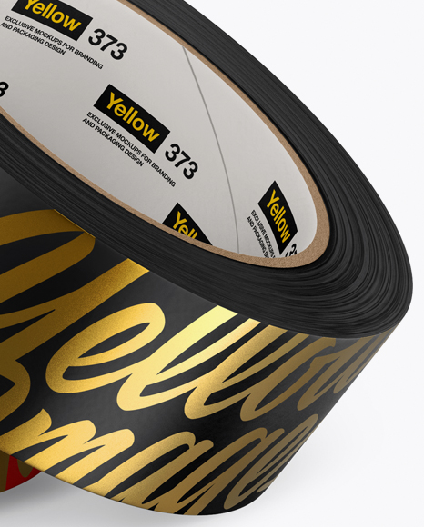 Two Matte Duct Tape Rolls Mockup - Free Download Images High Quality