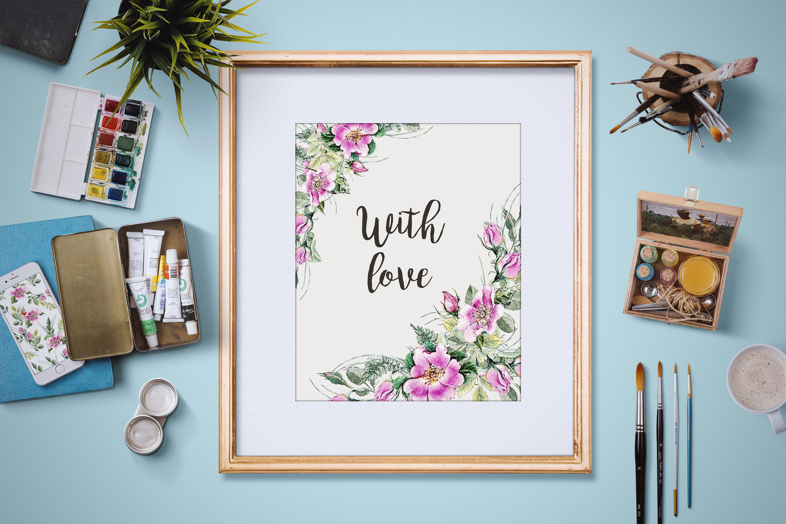 Watercolor flower Clip Art – Eglantine