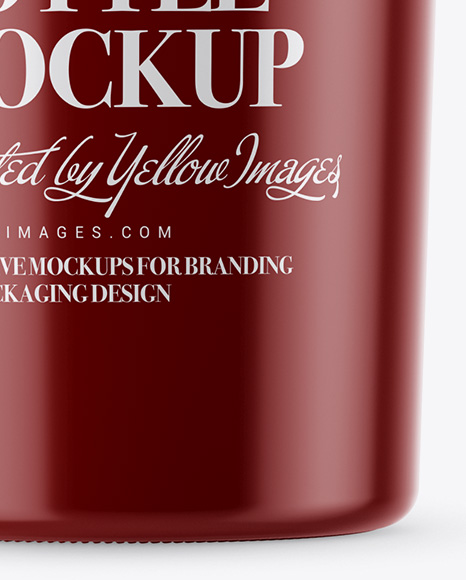 Glossy Ceramic Bottle Mockup PSD #1