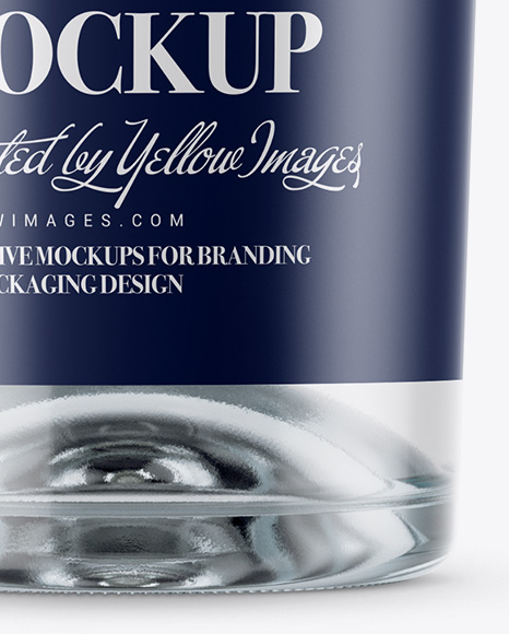 Clear Glass Vodka Bottle Mockup PSD #1