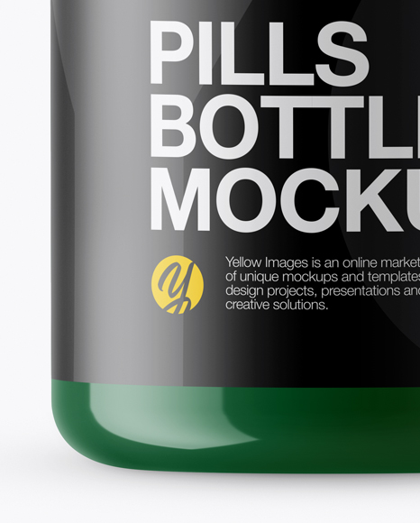 Glossy Pills Bottle Mockup PSD #1