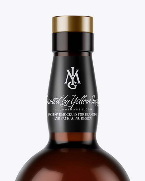 Amber Bottle Mockup PSD #2
