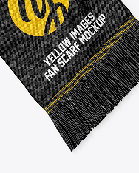 Download Fan Scarf Mockup - Top View in Apparel Mockups on Yellow ...