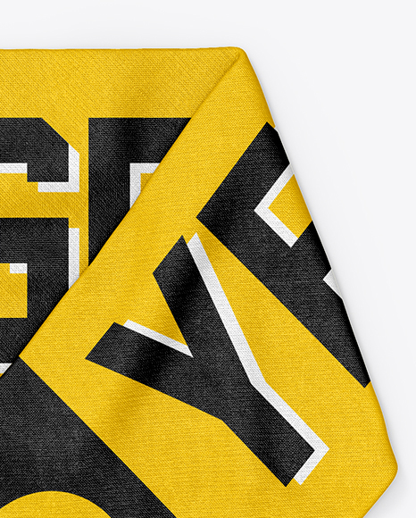 Fan Scarf Mockup Top View In Apparel Mockups On Yellow Images Object Mockups