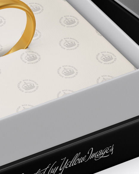 Download Opened Jewelry Box Mockup Half Side View High Angle Shot In Box Mockups On Yellow Images Object Mockups Yellowimages Mockups