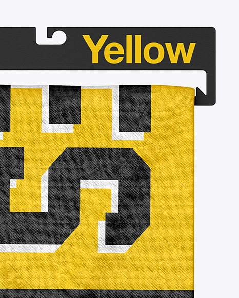 Download Hanging Fan Scarf Mockup - Top View in Apparel Mockups on Yellow Images Object Mockups