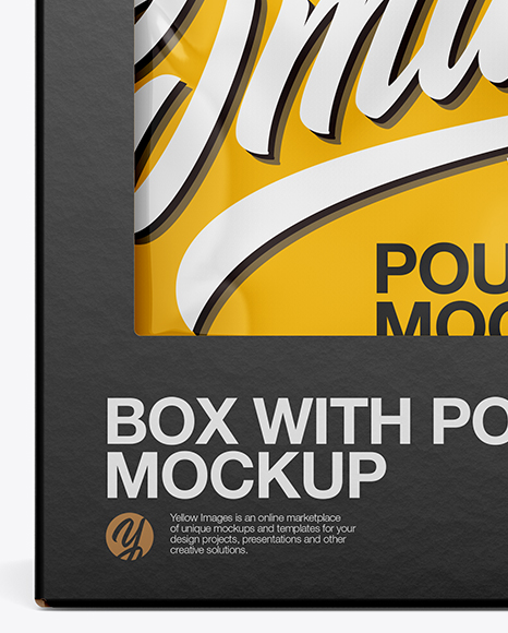 Box w  Pouches Mockup   Front View PSD #1