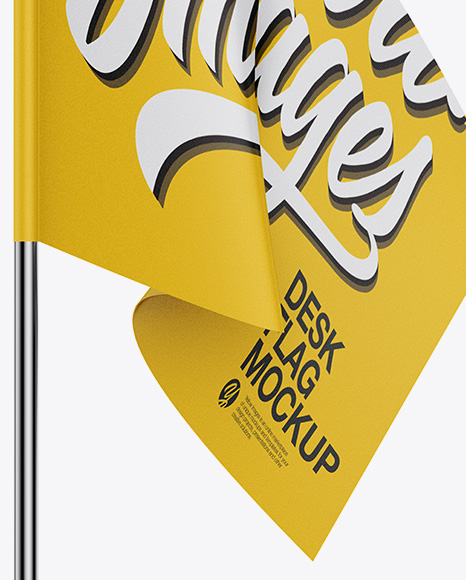 Download Desk Flag Mockup in Object Mockups on Yellow Images Object ...