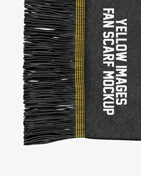 Fan Scarf Mockup Top View In Apparel Mockups On Yellow Images Object Mockups