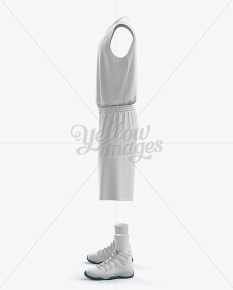 Download Basketball Kit W V Neck Tank Top Mockup Side View In Apparel Mockups On Yellow Images Object Mockups