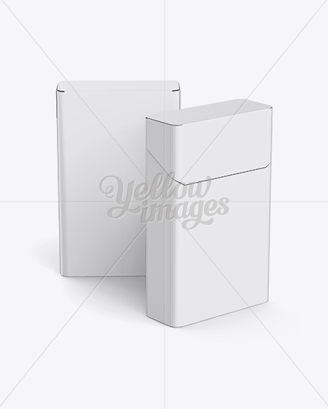 Download Two Flip Top Hard Cigarette Packs Mockup In Box Mockups On Yellow Images Object Mockups Yellowimages Mockups