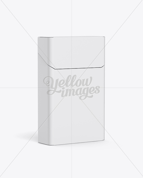 Download Half Turned Hard Cigarette Pack Mockup In Box Mockups On Yellow Images Object Mockups