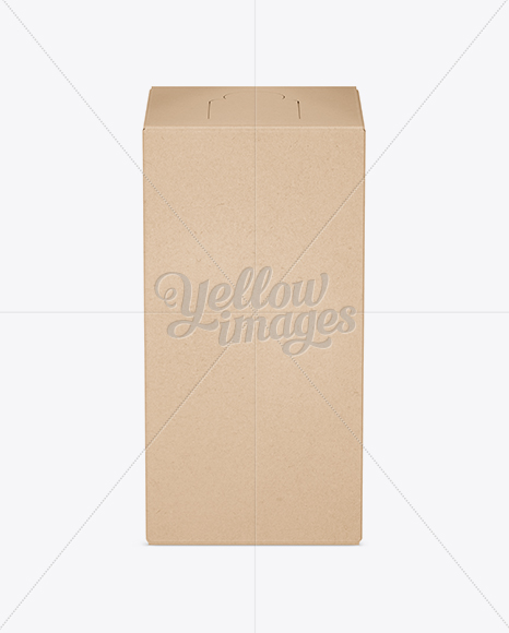 Download Kraft Paper Wine Box Mockup Front View In Box Mockups On Yellow Images Object Mockups PSD Mockup Templates