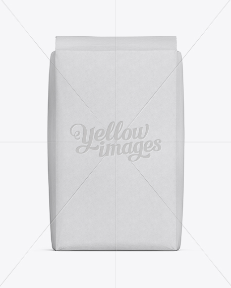 Download Paper Flour Bag Mockup Front View In Bag Sack Mockups On Yellow Images Object Mockups PSD Mockup Templates