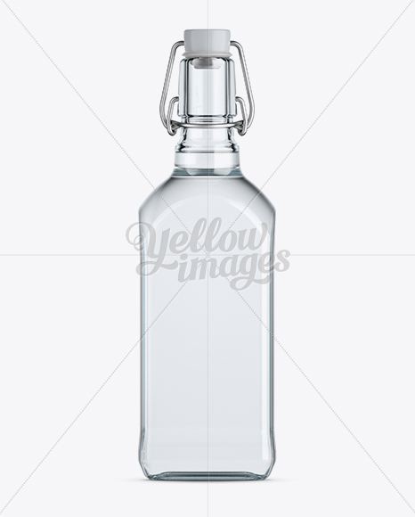 Vodka Bottle Mockup W/ Flip-Top Cap - Front View