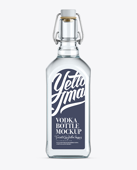 Download Vodka Bottle Mockup W/ Flip-Top Cap - Front View in Bottle ...