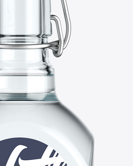 Download Vodka Bottle Mockup W/ Flip-Top Cap - Front View in Bottle ...