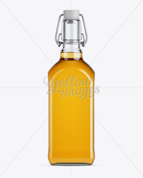 Download Whiskey Bottle Mockup W Flip Top Cap Front View In Bottle Mockups On Yellow Images Object Mockups PSD Mockup Templates