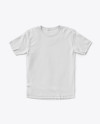 Download T Shirt With Label Mockup Top View In Apparel Mockups On Yellow Images Object Mockups PSD Mockup Templates