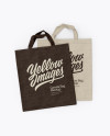 Download Two Canvas Bags Mockup Top View In Apparel Mockups On Yellow Images Object Mockups