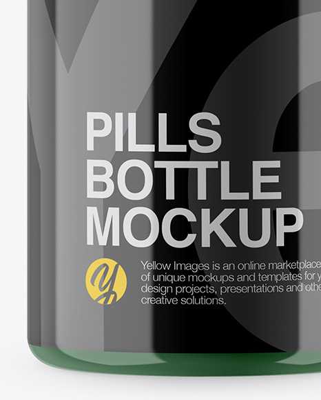 Glossy Pills Bottle Mockup PSD #1