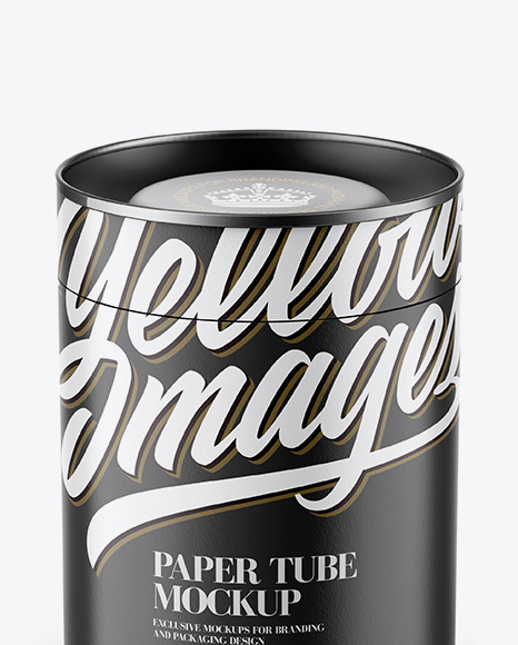 Paper Tube Mockup    Front View (High Angle Shot) PSD #2