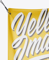 Glossy Vinyl Banner Mockup - Half Side View