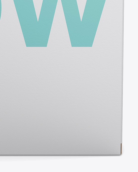 Paper Box Mockup   Front View (High Angle Shot) PSD #1