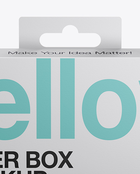Paper Box Mockup   Front View (High Angle Shot) PSD #6