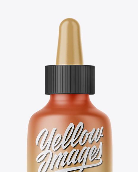 Matte Glass Dropper Bottle PSD #3